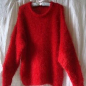 Red orange mohair sweater